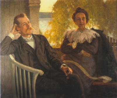 Author Per Hallstrom and His Wife Helga by Richard Bergh